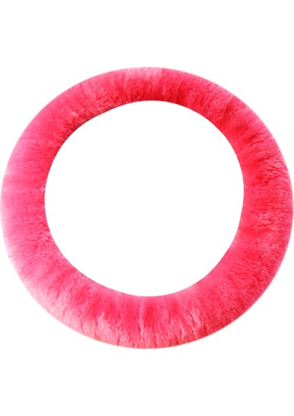 3 Parça/set Süper Araba Direksiyon Kılıfı Kış Manuel Fren ve Dişli Kapağı Seti Araba Koltuğu Kolu Iç Aksesuarları, 38CM, Pembe (Yurt Dışından)