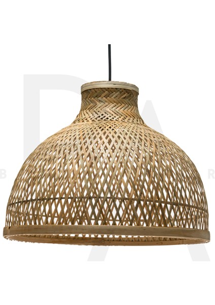 Zarif Örgü Bambu Rattan Avize