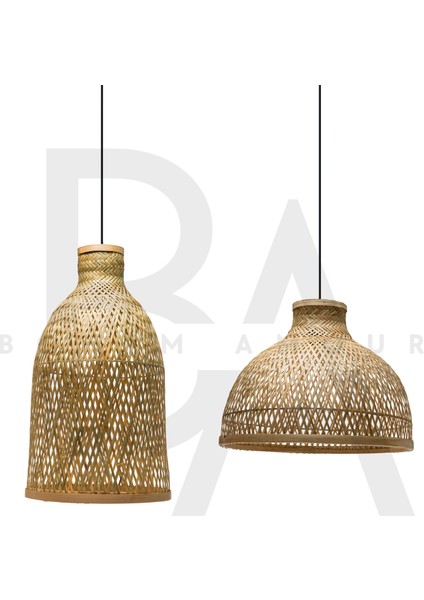 Zarif Örgü Bambu Rattan Avize fırsatları