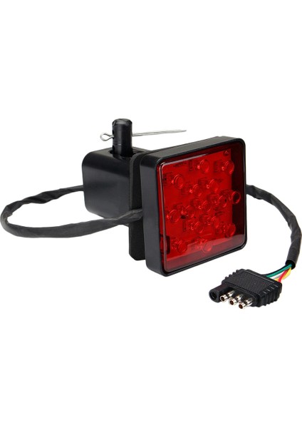 Kırmızı 15 LED 2 Inç Römork Kamyon Hitch Çekme Çekme Alıcı Kapağı Fren Lambası Pimli 12 V (Yurt Dışından)