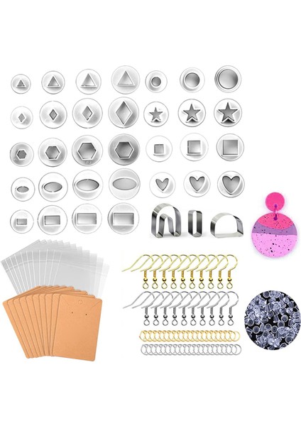 Polimer Kil Kesiciler,küpe Kartlı Kil Küpe Kesiciler, Küpe Kancaları, Küp Er Için Polimer Kil Kesiciler (Yurt Dışından)