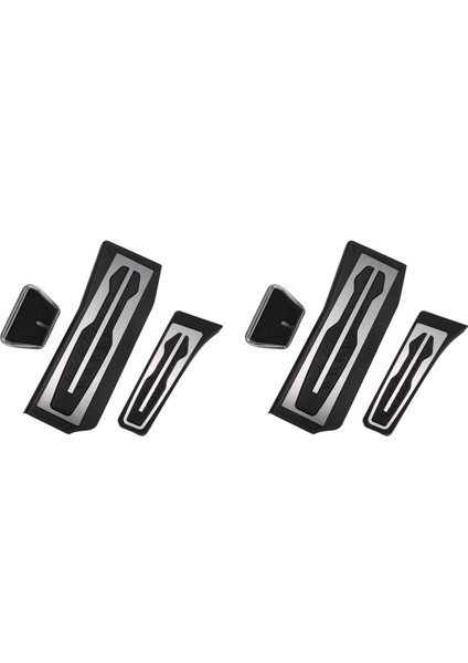 2x 5 Serisi G30 G31 2017 Paslanmaz Çelik Araba Gaz Pedalı Fren Pedalları Kapak Dinlenme Pedalları (Yurt Dışından)