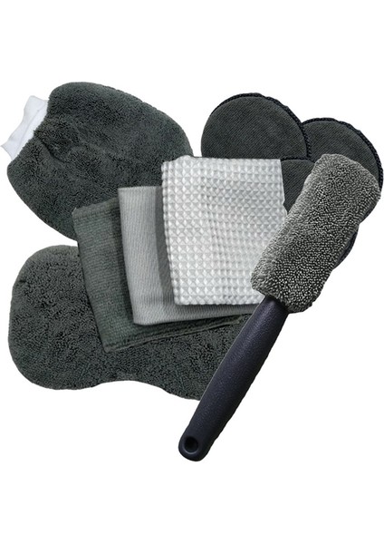 9 Adet Me Aracı Araba Yıkama Mitt Mikrofiber Çekme Yıkama Divenleri Fırça Pedi Yıkama Süngeri Mitt Oto Araba Yıkama (Yurt Dışından)