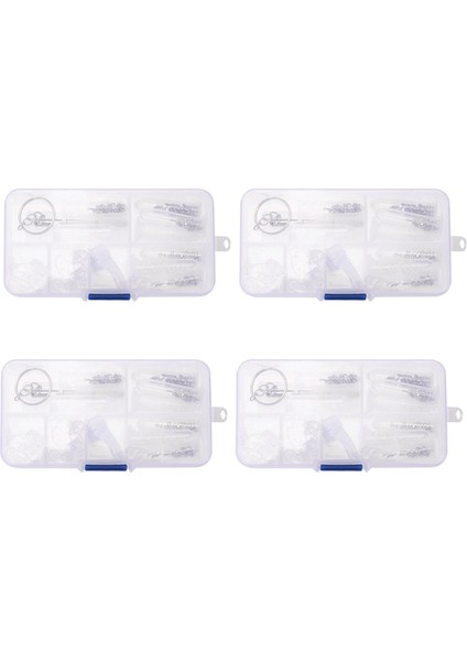 4x Optik Gözlük Tamir Kiti Gözlük Vidaları Alet Kutusu Güneş Gözlüğü Vida Somunu Burun Pedi Çeşitler Seti (Yurt Dışından)