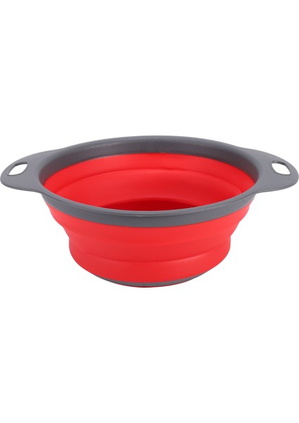 Kırmızı Katlanabilir Mutfak Kevgir Silikon Süzgeç Bulaşık Makinesinde Güvenli Onaylandı (Yurt Dışından)