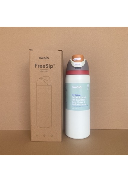 Owala Vakumlu 32OZ Spor Su Şişesi Yalıtımlı Kupa Açık Taşınabilir Pipetli Kupa (Yurt Dışından)