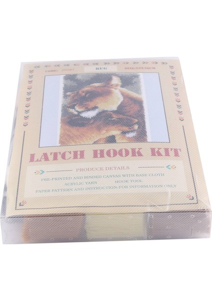 Mandal Kanca Setleri Halı Yapımı Kitleri Dıy/yetişkinler Için Kanvas Desenli Hayvanlar Halı Nakış 2 Aslan (Yurt Dışından)