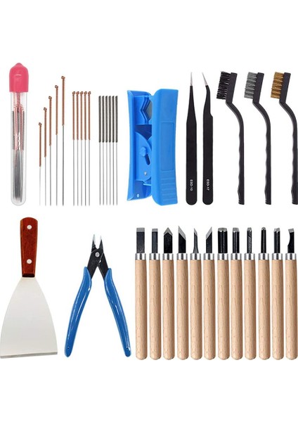 35 Adet 3D Yazıcı Araç Seti Çapak Alma Aracı Me ve Me Aracı, 3D Baskı Modu Için Çıkarma, Me, Bitirme (Yurt Dışından)