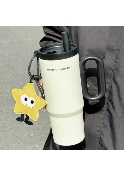 Yalıtım Kupası Araba Büyük Kapasiteli Pipetli Kupa (Yurt Dışından)