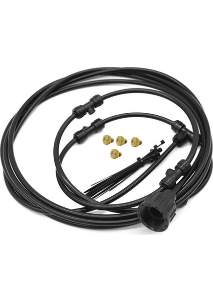 Dış Mekan Sisleme Fanı Kiti, Soğutma Sistemi Için Halka 9.8ft (3 Metre) Hattı, Dış Mekan Soğutma (Siyah) (Yurt Dışından)