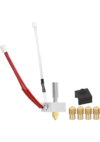 Yazıcı Sıcak Uç Kiti Neptune 3 Plus/max Ekstruder Kafası Isıtıcı Kırma Silikon Kapak Termistör 4 Adet Mem Eri ile (Yurt Dışından)