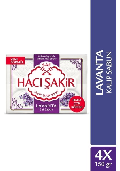 Lavanta Kokulu Kalıp Sabun 4x150 g – Saf Formüllü, Yoğun Köpüklü ve Ferahlatıcı Temizlik fiyatları