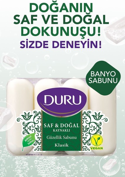Saf ve Doğal Klasik Güzellik Sabunu 16'lı Paket 4x280 g – Hassas Temizlik ve Cilt Besleyici Etki