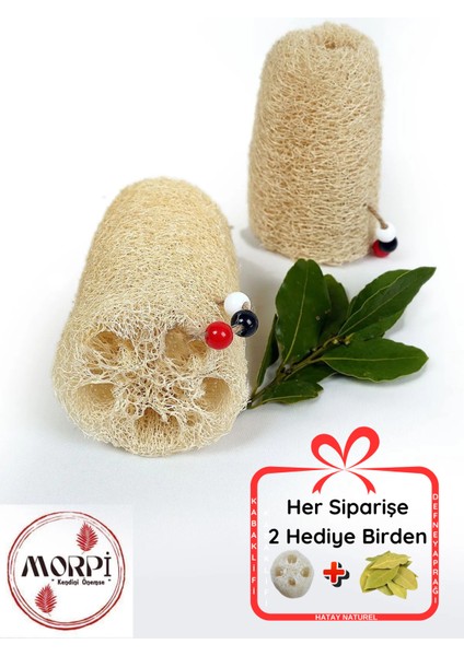 Doğal Kabak Lifi Silindir Banyo Kesesi – Selülit Karşıtı, Hipoalerjenik ve Derinlemesine Cilt Temizliği, 1 Adet