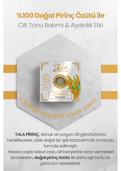 Pirinç Sabunu Doğal Beyazlatıcı Cilt Aydınlatıcı Sabun 150 Gr