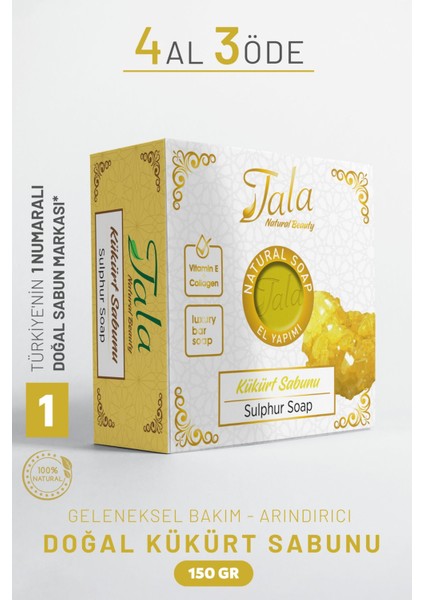 Kükürt Sabunu Cilt ve Yüz Temizleyici Arındırıcı Kükürtlü Sabun 150 Gr