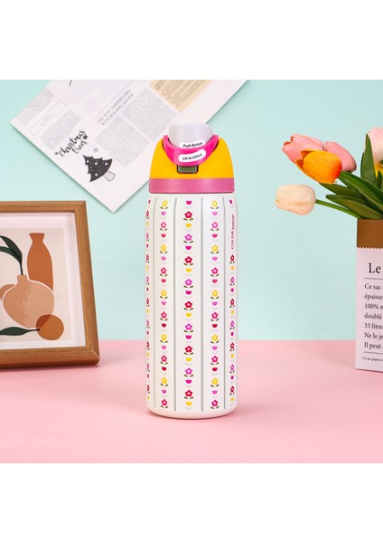 Oh Wala Yalıtımlı Dak 32OZ Büyük Kapasiteli Pipetli Spor Su Şişesi (Yurt Dışından)