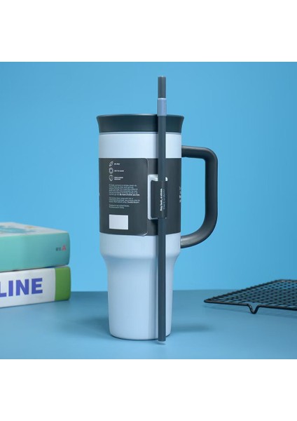 Owala Çift Katmanlı Vakum Yalıtımlı Kupa 40OZ Araba Kupa Açık Taşınabilir Hasır Kupa (Yurt Dışından)