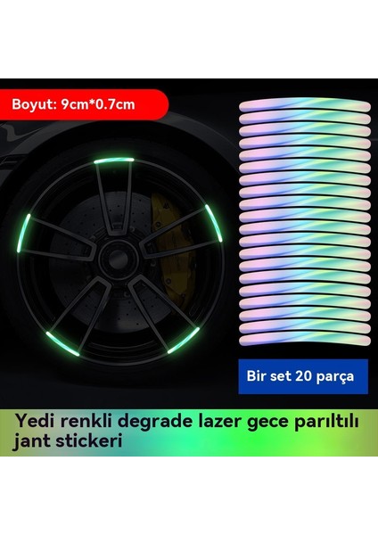 Araba Tekerleği Yaratıcı Renkli Lastik Şeridi Yansıtıcı Çıkartmalar (Yurt Dışından) fırsatları