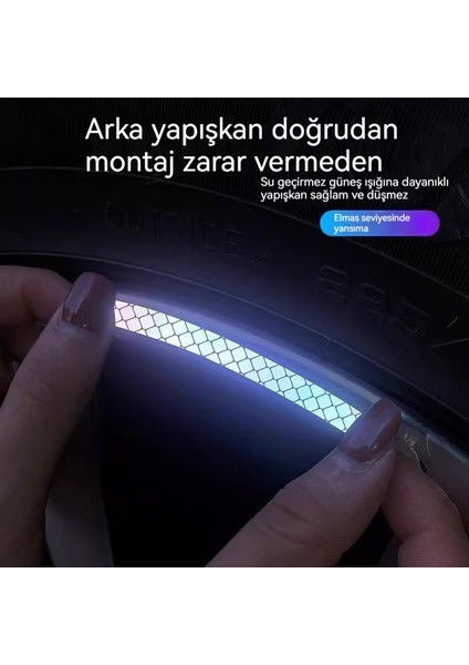 Araba Tekerleği Yaratıcı Renkli Lastik Şeridi Yansıtıcı Çıkartmalar (Yurt Dışından) fiyatları