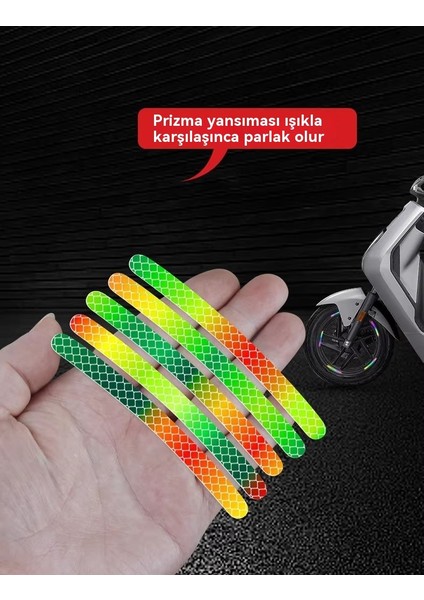 Araba Tekerleği Yaratıcı Renkli Lastik Şeridi Yansıtıcı Çıkartmalar (Yurt Dışından) indirimleri
