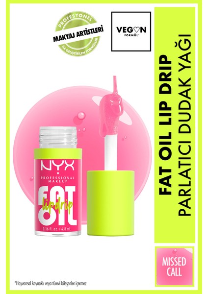 Fat Oil Lip Drip Missed Call Parlatıcı Dudak Yağı – Yoğun Nemlendirme ve Işıltılı Parlaklık