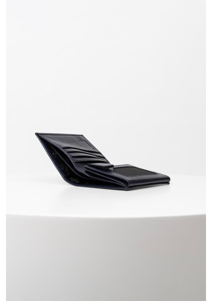 Lacivert Deri Erkek Cüzdan – Küçük Boy, Çok Kart Bölmeli, Şık ve Dayanıklı Günlük Kullanım Tasarımı