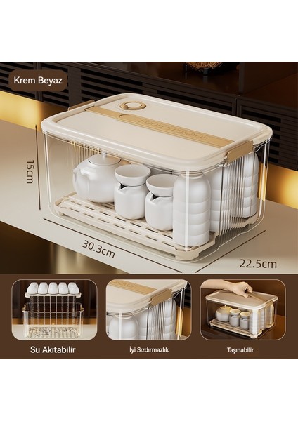 FreshBloom Çay Seti ve Fincan Saklama Kutusu (Yurt Dışından)