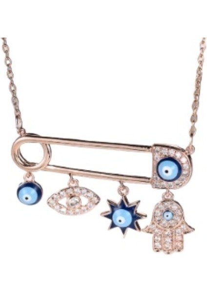 Yeni Şeytanın Gözü Kağıt Clip Kolye Basit Kişilik Niş Hafif Lüks Zarif Kolye (Yurt Dışından)