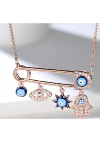 Yeni Şeytanın Gözü Kağıt Clip Kolye Basit Kişilik Niş Hafif Lüks Zarif Kolye (Yurt Dışından) fiyatları