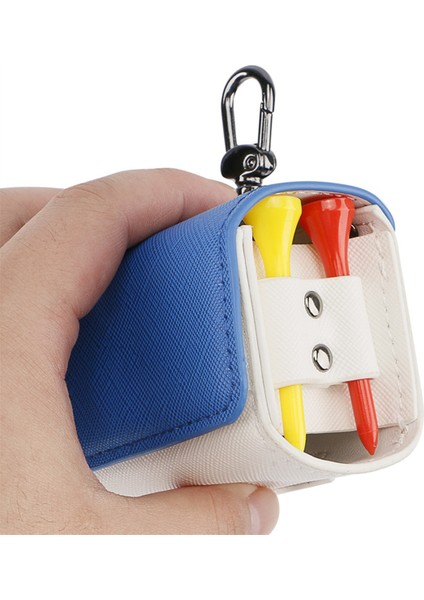 Golf Top Çanta Torbası Renk Bloklu Golf Tees Çanta Torbası Tutucu Manyetik Metal Asma 2 Golf Topları Mavi (Yurt Dışından) indirimleri