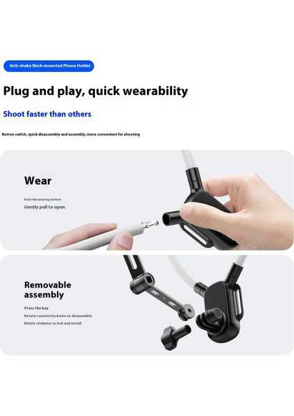 Birinci Şahıs Görünümü Sarsıntı Önleyici Boyun Cep Telefonu Tutucusu Spor Canlı Çekim Tanrı Koşu Bisiklet Balıkçılık Evrensel (Yurt Dışından) fiyatları