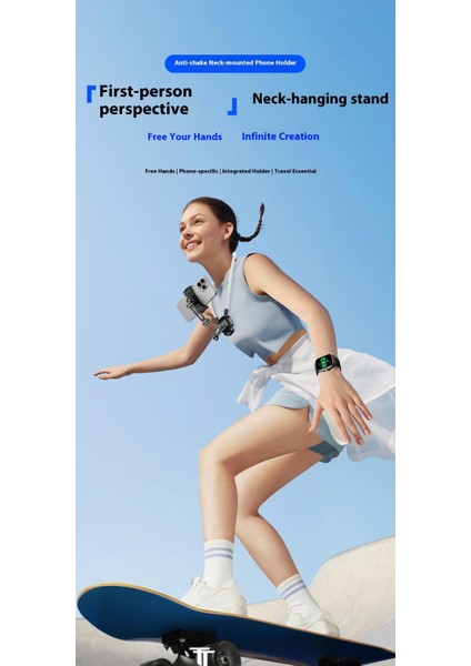 Birinci Şahıs Görünümü Sarsıntı Önleyici Boyun Cep Telefonu Tutucusu Spor Canlı Çekim Tanrı Koşu Bisiklet Balıkçılık Evrensel (Yurt Dışından) modelleri