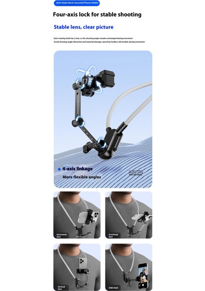 Birinci Şahıs Görünümü Sarsıntı Önleyici Boyun Cep Telefonu Tutucusu Spor Canlı Çekim Tanrı Koşu Bisiklet Balıkçılık Evrensel (Yurt Dışından) indirimleri