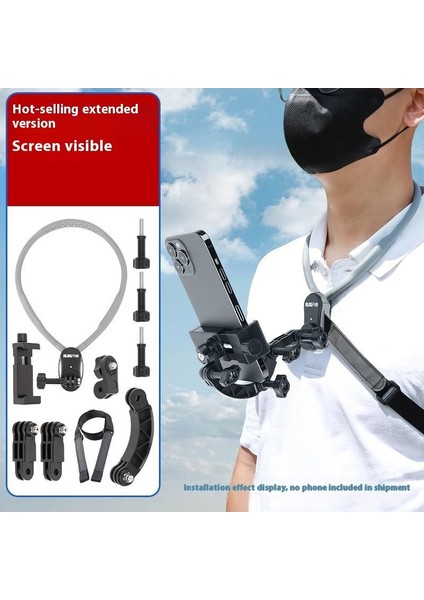 Ilk Perspektif Çekim Boyun Cep Telefonu Spor Kamera Montaj Bisiklet Adaptif Manyetik Boyun Asılı Braketi (Yurt Dışından)