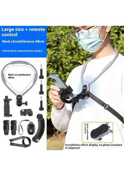 Ilk Perspektif Çekim Boyun Cep Telefonu Spor Kamera Montaj Bisiklet Adaptif Manyetik Boyun Asılı Braketi (Yurt Dışından)