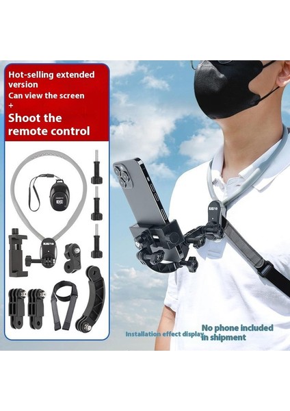 Ilk Perspektif Çekim Boyun Cep Telefonu Spor Kamera Montaj Bisiklet Adaptif Manyetik Boyun Asılı Braketi (Yurt Dışından)