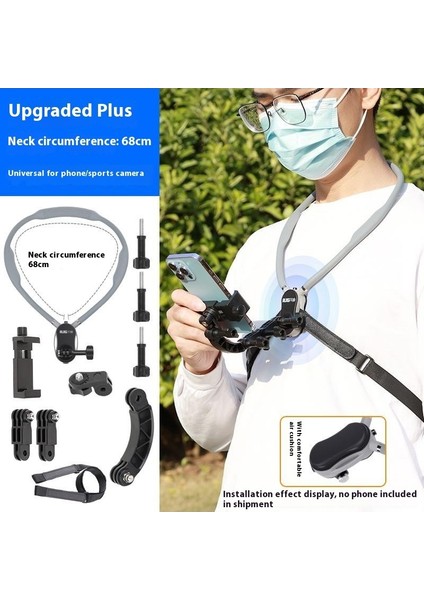 Ilk Perspektif Çekim Boyun Cep Telefonu Spor Kamera Montaj Bisiklet Adaptif Manyetik Boyun Asılı Braketi (Yurt Dışından)