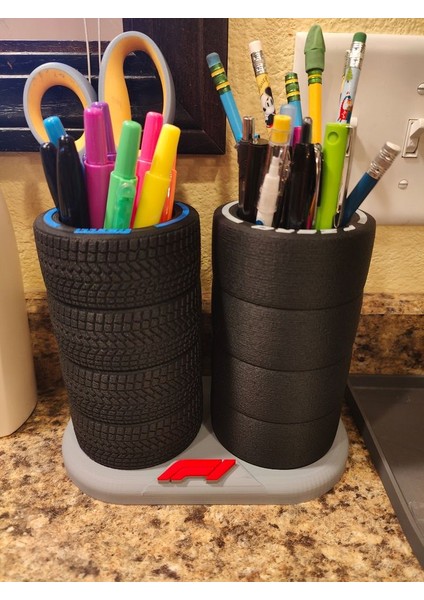 Yeni F1 Lastik Yığınları Kalem Kabı (Sadece Plastik Aparattır!!!) modelleri