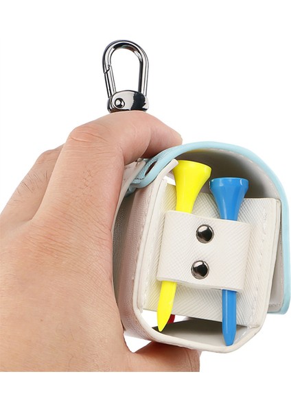 Golf Top Çanta Torbası Renk Bloklu Golf Tees Çanta Torbası Tutucu Manyetik Metal Asma Tokası 2 Golf Topları Için Gök Mavisi (Yurt Dışından) indirimleri