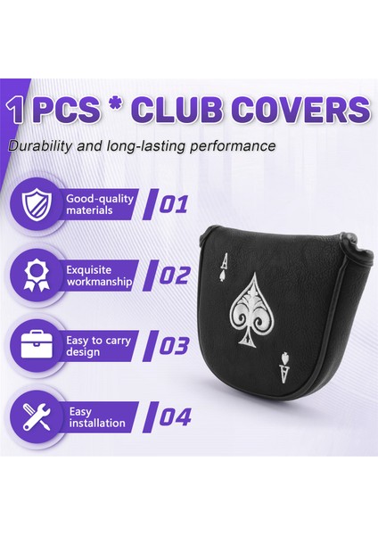 Putter Cover Headcover Mallet Putter Head Cover Manyetik Kulüp Koruyucu Kılıf Erkekler Için Hediye Uygun Golfçü (Yurt Dışından) fırsatları