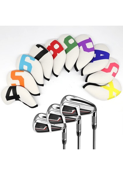 Golf Demir Kapakları, Golf Demir Kafa Sayı Neopren Golf Demir Kapakları Seti, Golf Kulübü Kafa Kapakları, Beyaz (Yurt Dışından) fiyatları