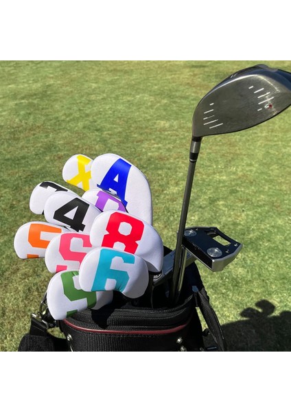 Golf Demir Kapakları, Golf Demir Kafa Sayı Neopren Golf Demir Kapakları Seti, Golf Kulübü Kafa Kapakları, Beyaz (Yurt Dışından) fırsatları