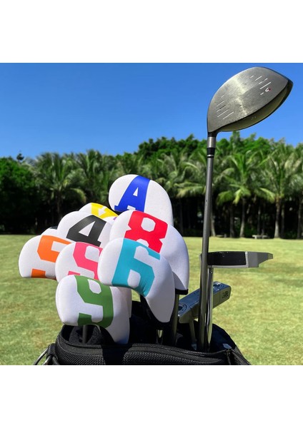 Golf Demir Kapakları, Golf Demir Kafa Sayı Neopren Golf Demir Kapakları Seti, Golf Kulübü Kafa Kapakları, Beyaz (Yurt Dışından) indirimleri