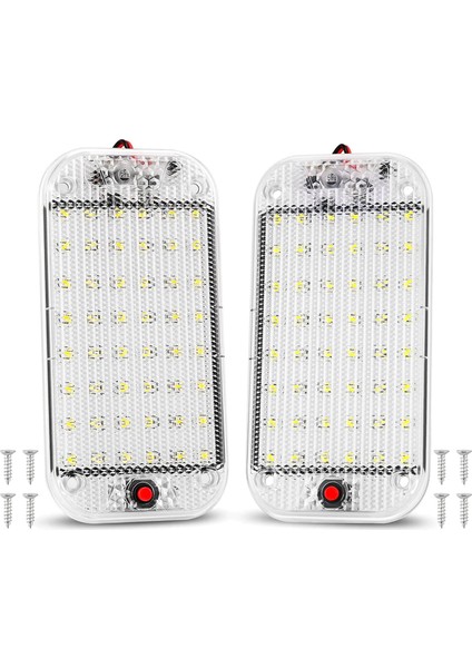Araba Iç Aydınlatma LED Araba Iç Aydınlatma 48LEDS 12V - 85V Beyaz Lamba Araba Kampçıları Için Açma / Kapama Anahtarı ile (Yurt Dışından)