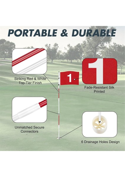 Golf Bayrak Çubuğu Golf Bayrağı Golf Arka Bahçe Pratiği Için Bayrak Koymak Yeşil Koymak (Yurt Dışından) indirimleri