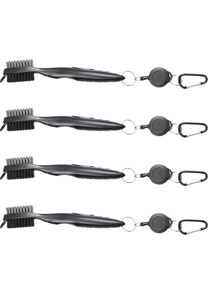 Golf Kulübü Temizlik Fırçası, Top Çift Taraflı Temizleme Aracı, Naylon Çelik Fırça, Temizlik Aracı Aksesuarları Siyah (Yurt Dışından)