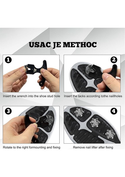 Golf Sivri Uçlu 2 Siyah Golf Cleats Somunu ile 60 Golf Ayakkabı Sivri Seti, Golf Ayakkabı Kılıfı Değiştirme (Yurt Dışından) indirimleri