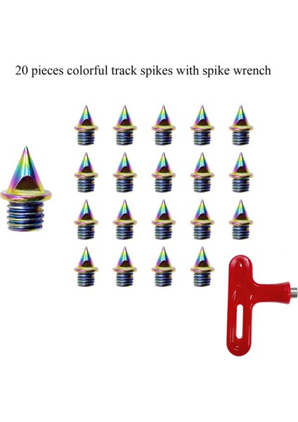 20PCS 1/4 Inçlik Pist Ülke Sivri Uçları, Pist Başak Anahtarı, Yedek Sprint Sivri Uçlu (Yurt Dışından) fiyatları