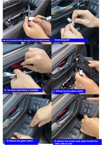 Toyota Vellfire Için 40 Serisi 2023+ Araç Ön Kapı Yemeği Ayarlanabilir Renk Döngüsel Renk Değişikliği Ortam Işıkları (Yurt Dışından) fiyatları